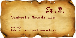 Szekerka Maurícia névjegykártya